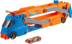 [HYT83] Hot Wheels City Speed Track Transporter Playset – 1:64 Scale Vehicles – Mattel
