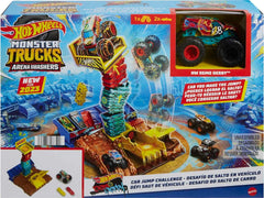 Hotwheels Monster Trucks Arena Smashers - Demo Derby Car Jump Challenge HNB94/HNB92 - Colorland Toys