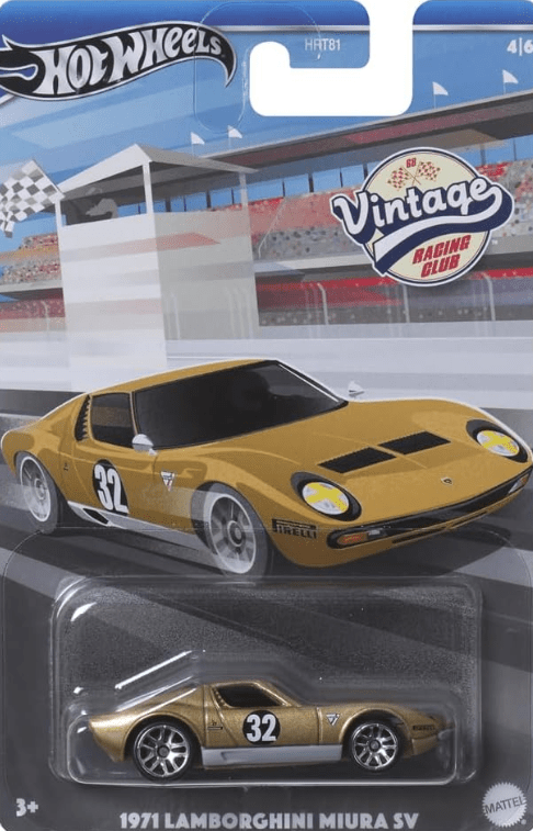 Hotwheels Themed Vintage 1971 Lamborghini Mura SV Diecast Car HRV03/HRT81 - Colorland Toys