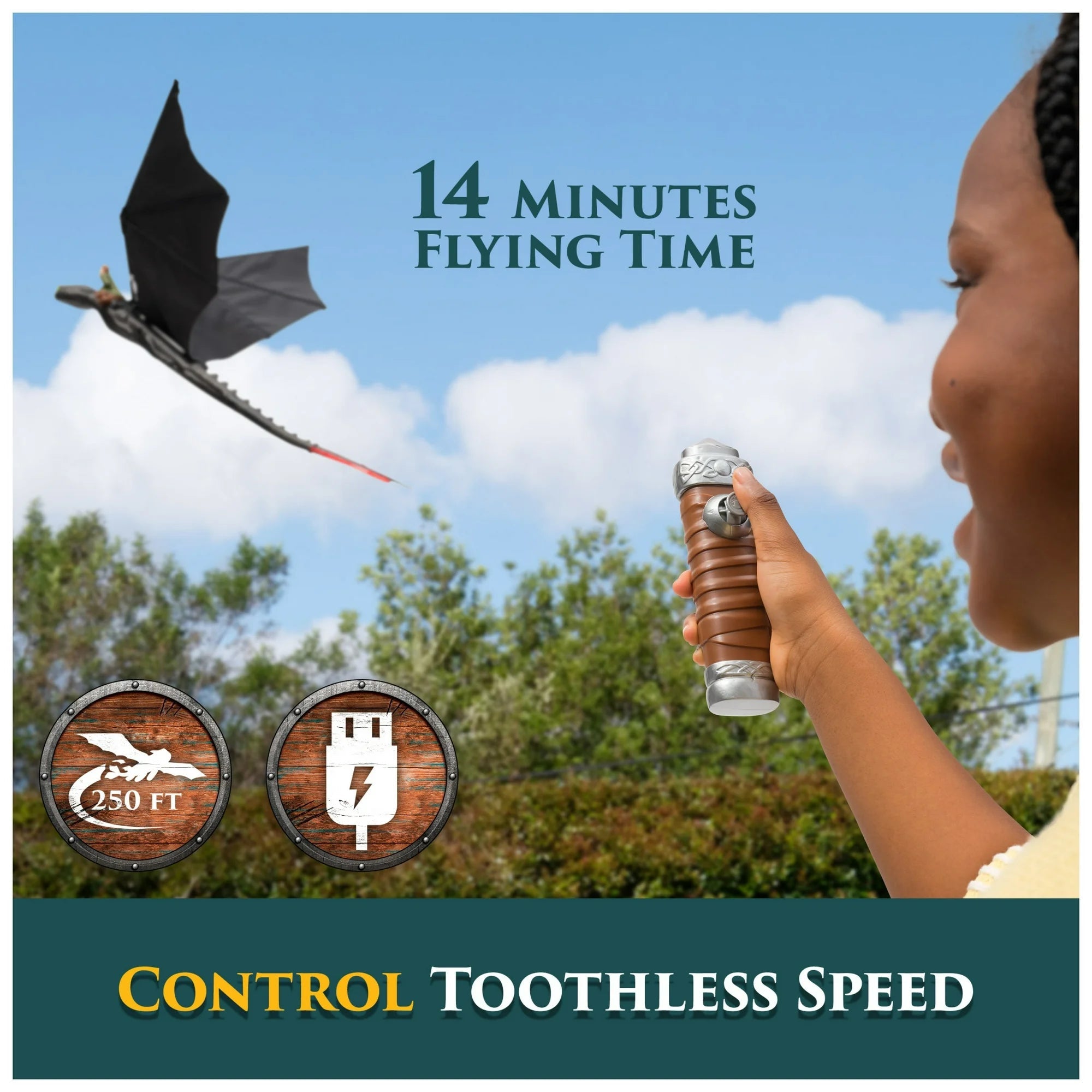 How To Train Your Dragon Real Flying Toothless RC 6074369 - Colorland Toys