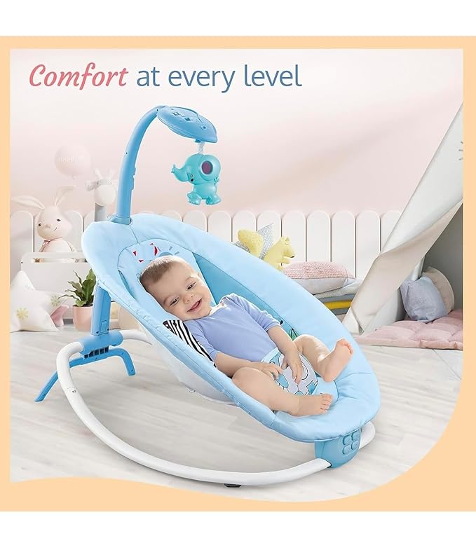 Hu - Baby Rhythic Rocker Chair Blue B2118/69851 - Colorland Toys