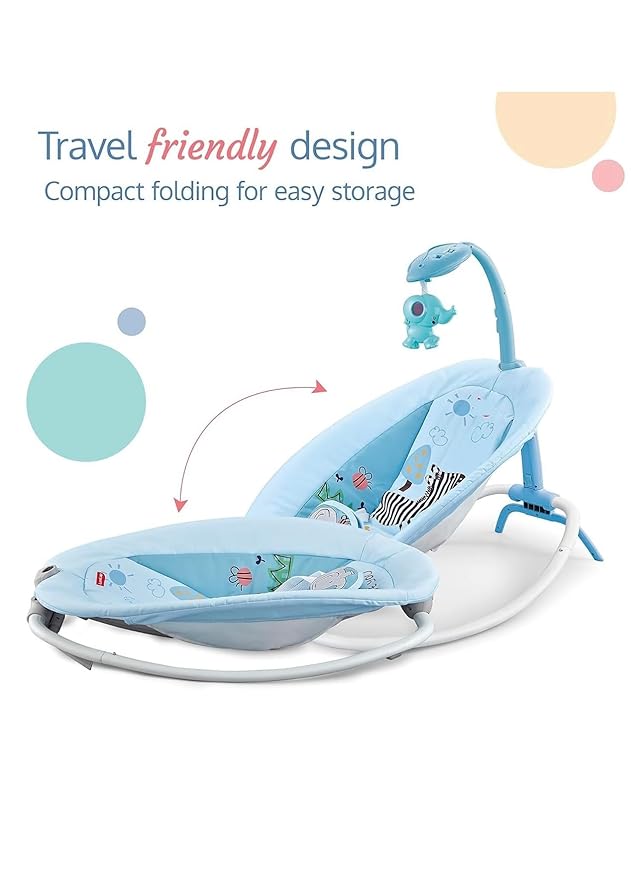 Hu - Baby Rhythic Rocker Chair Blue B2118/69851 - Colorland Toys