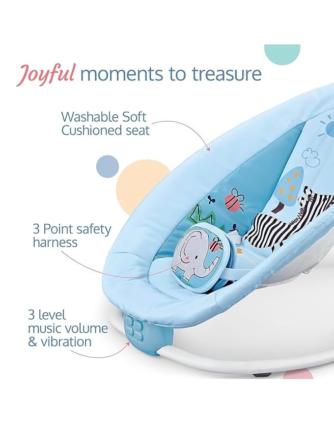 Hu - Baby Rhythic Rocker Chair Blue B2118/69851 - Colorland Toys