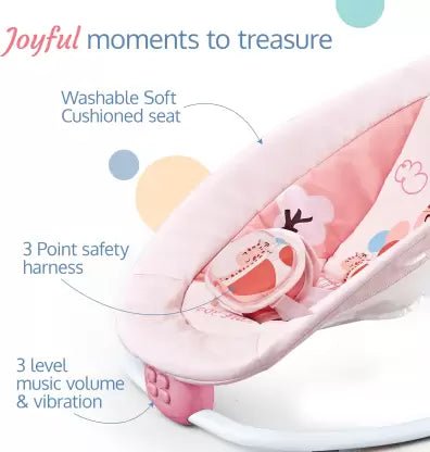 Hu - Baby Rhythic Rocker Chair Pink B2117/69850 - Colorland Toys