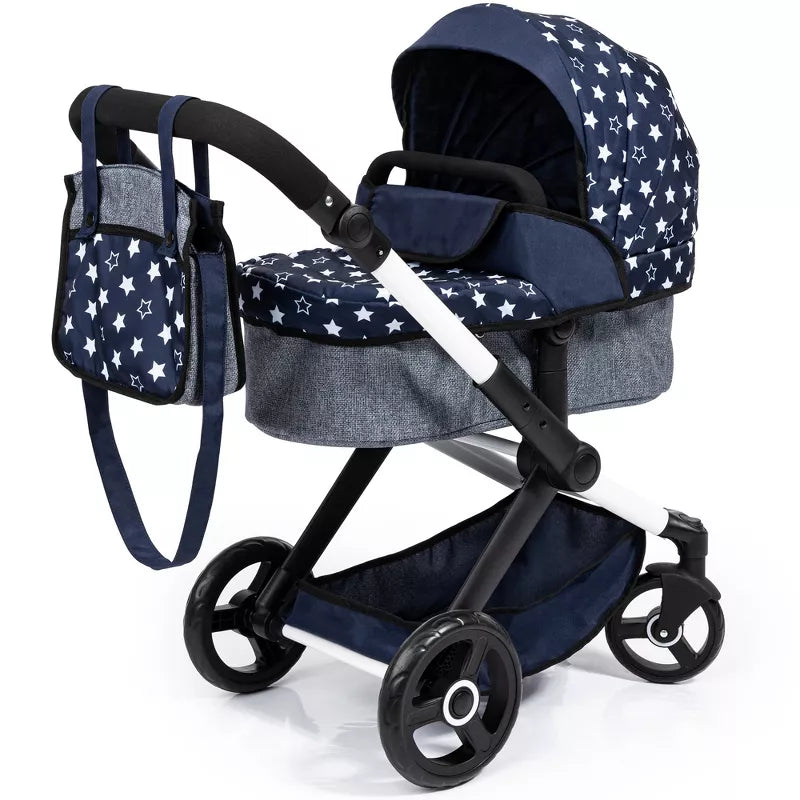 Bayer Design Dolls Pram XEO - Blue & White Stars