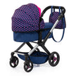 Bayer Design Dolls Pram XEO - Blue with Pink Hearts, Unicorn