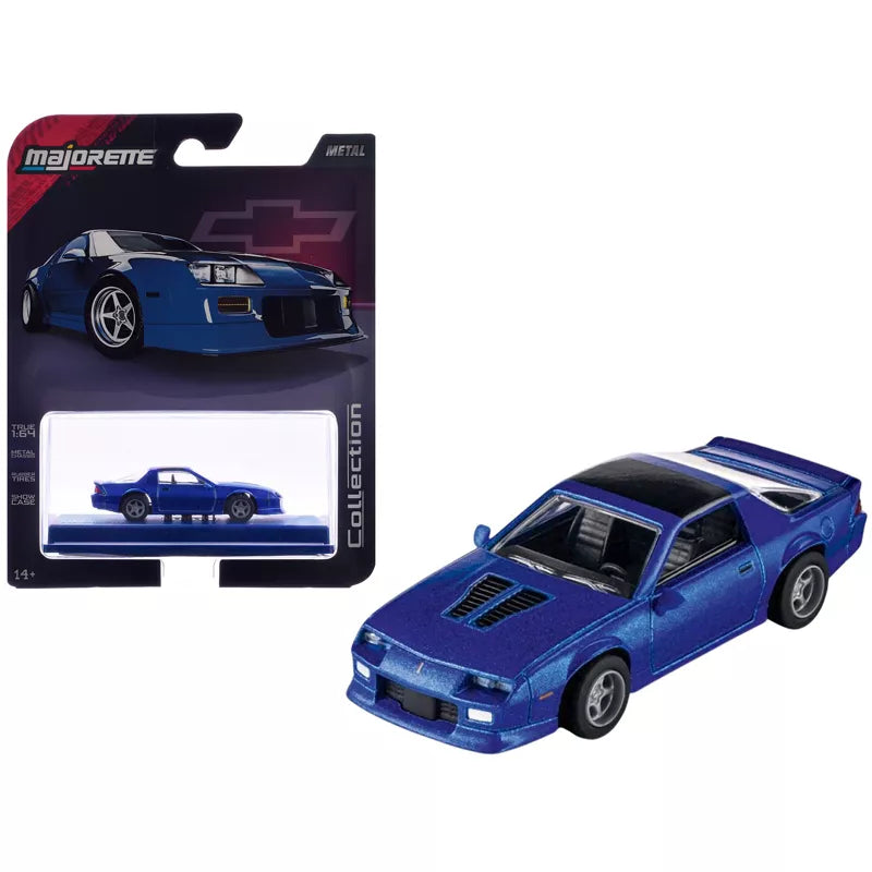 1985 Chevrolet Camaro Blue Metallic with Black Top - Majorette Collection