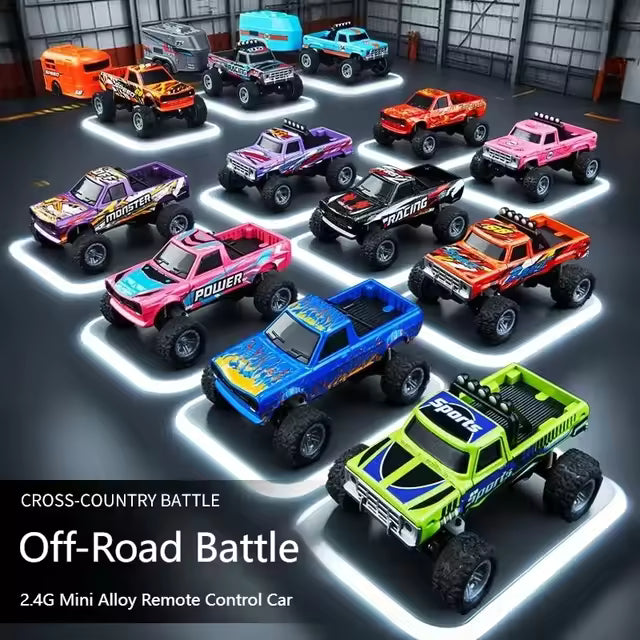 Mini RC Truck 1:64 Scale Remote Control Monster Truck - Assorted 1 pc — image 11