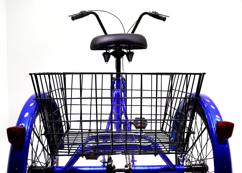 Knolly 20 Inch Three Wheel Bicycle with Basket Blue - Colorland Toys