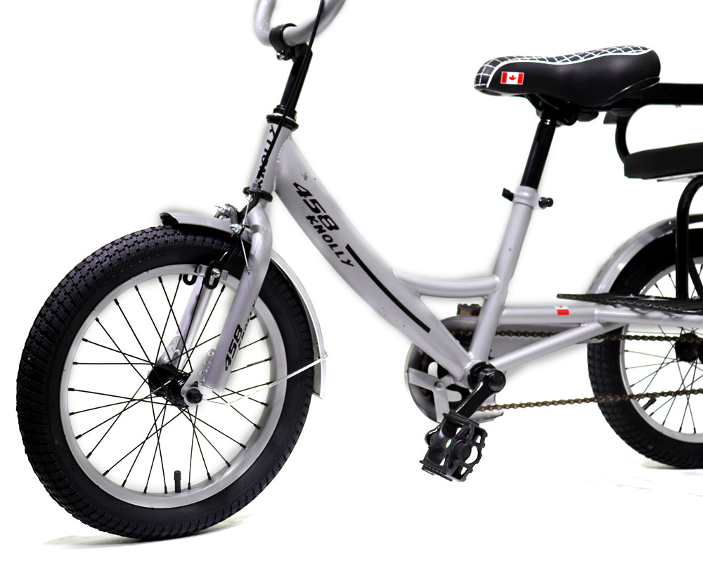 Knolly Three Wheel Bicycle 12 Inch Double Seat Silver - Colorland Toys