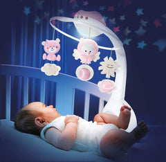 Infantino 3 - in - 1 Projector Musical Mobile Pink IN004914 - Colorland Toys