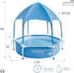 Intex Canopy Metal Frame Pool 1.83m x 38cm with Sprayer, Ages 3+