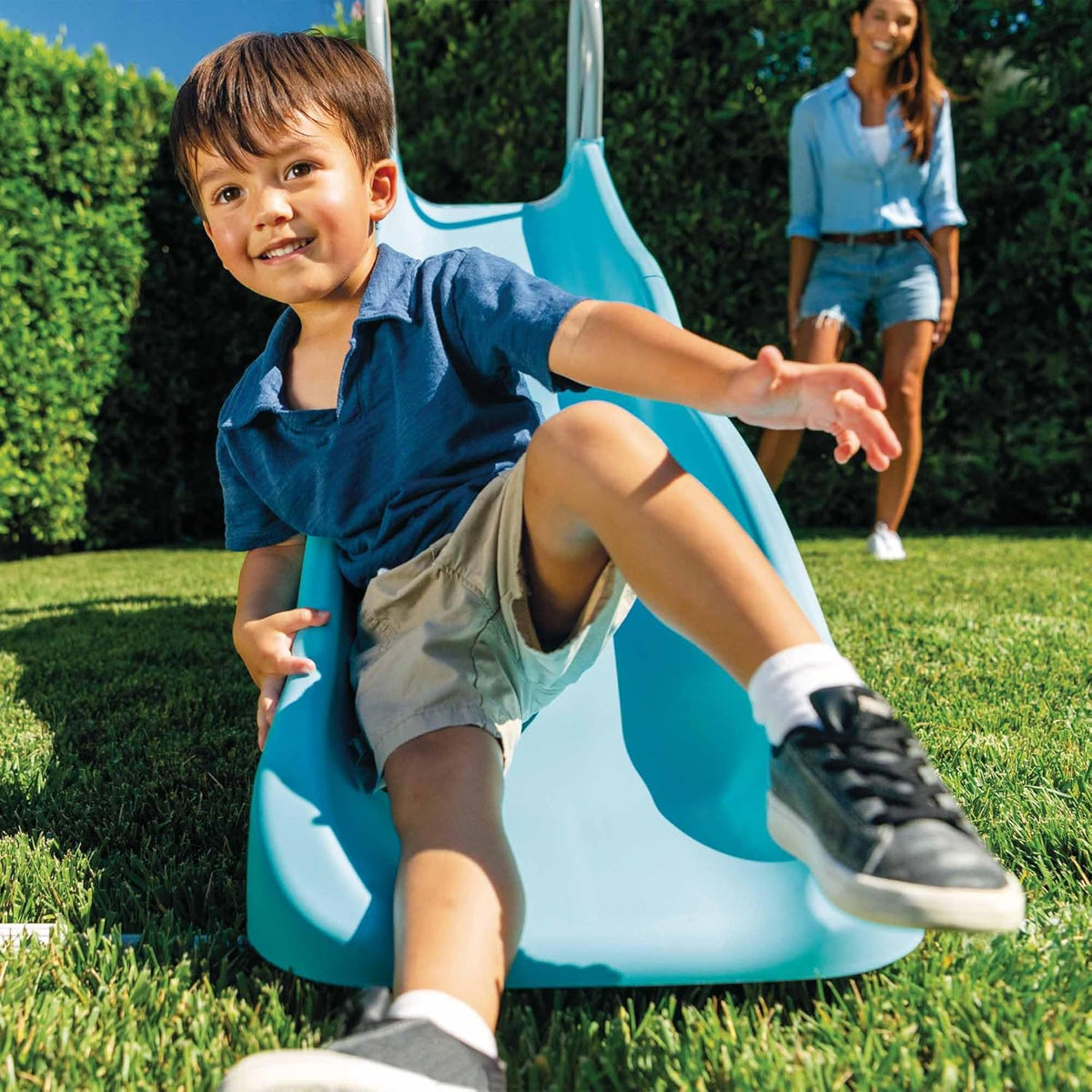 Intex Freestanding Outdoor Slide Set – Light Blue, Alloy Steel Frame, for Kids Ages 3–10 — image 5