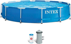 Intex Metal Frame Pool Set Round with Pump 12ft 3.66mx76cm 28212 - Colorland Toys