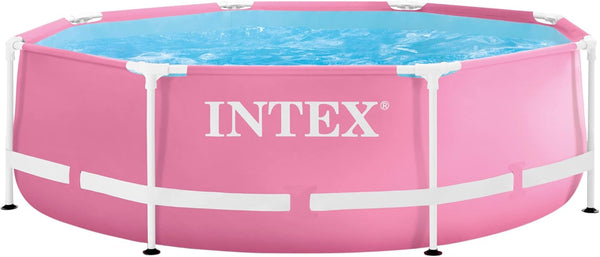 Intex Pink Metal Frame Round Pool Set 2.44mx76cm 28290