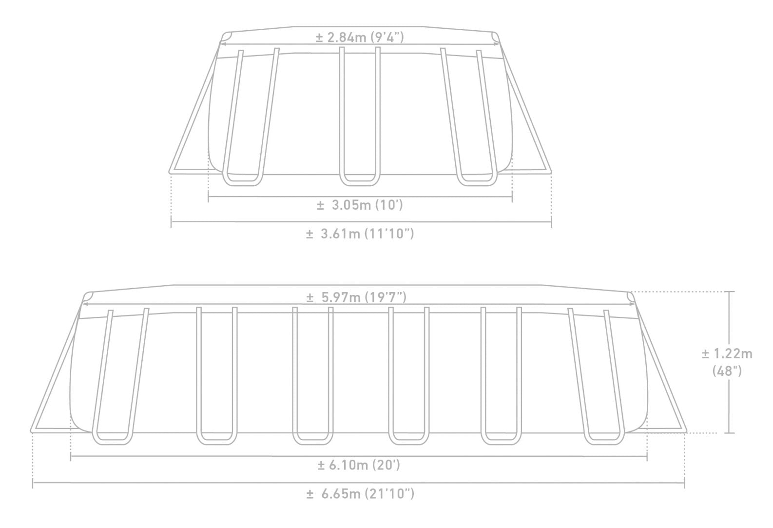 Intex Prism Frame Oval Pool Set (6.10x3.05x1.22m) 26798 - Colorland Toys