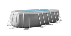 Intex Prism Frame Oval Pool Set Light Gray (503x274x12) 26796 - Colorland Toys