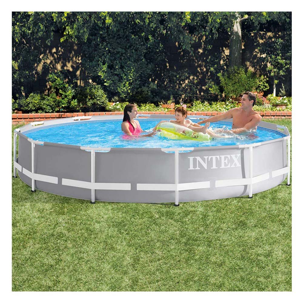 Intex Prism Frame Pool with Pump 12ft - Blue - Colorland Toys