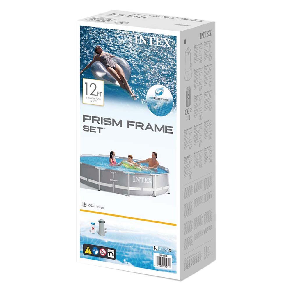 Intex Prism Frame Pool with Pump 12ft - Blue - Colorland Toys