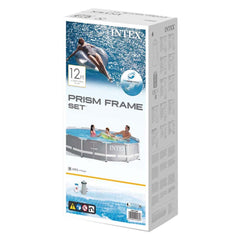 Intex Prism Frame Pool with Pump 12ft - Blue - Colorland Toys