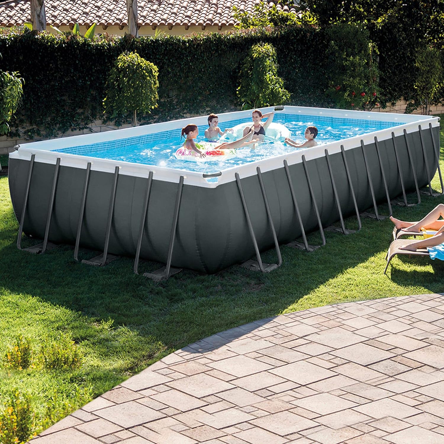 Intex Ultra Rectangular Frame Pool 24ft 7.32mx3.66mx1.32 - Colorland Toys