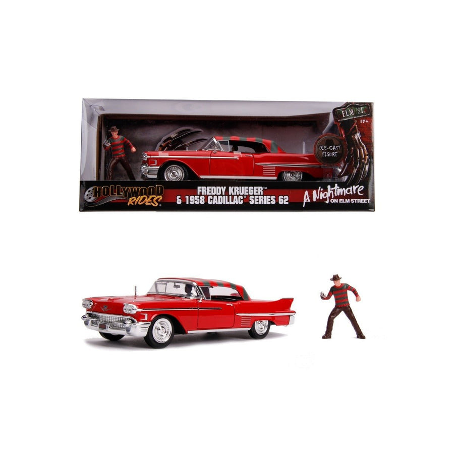 Jada 1958 Cadillac Series 62 with Freddy Krueger 1:24 253255004