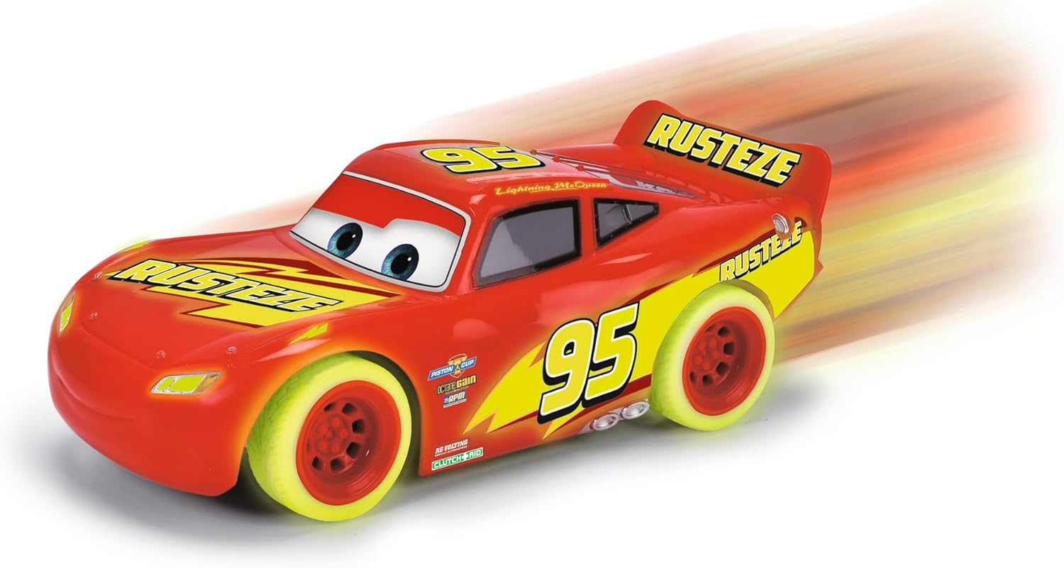 Jada Disney Cars RC Glow Racers Lightning Mcqueen 1:24