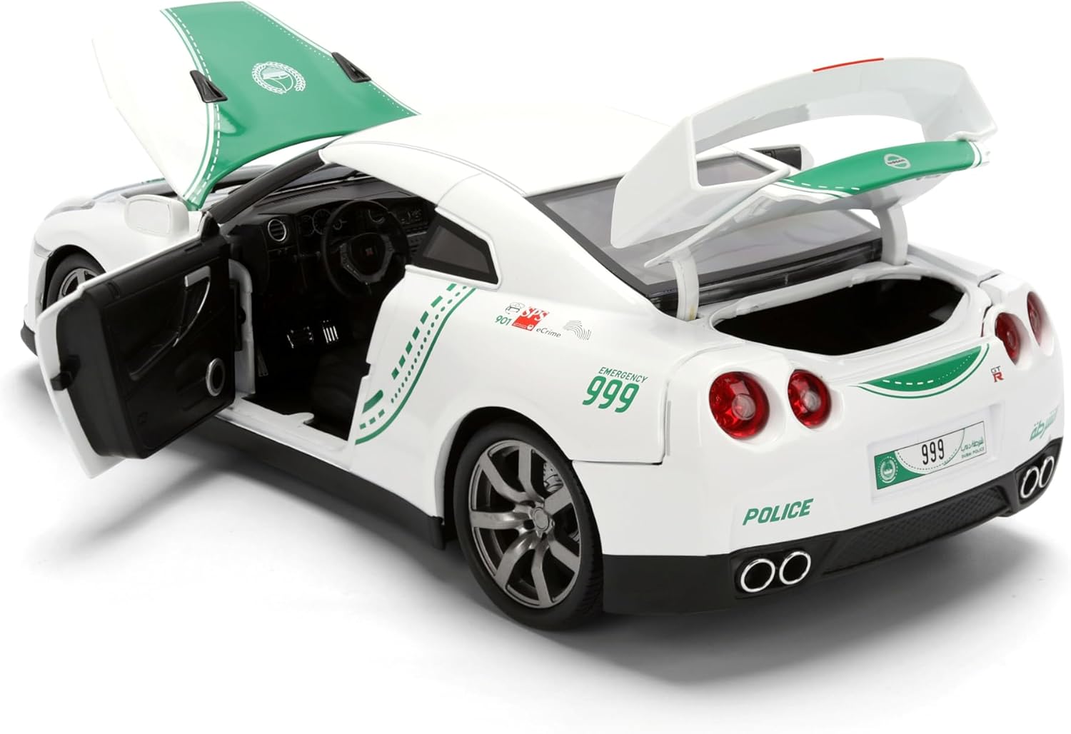 Jada Dubai Police 2009 Nissan GR-R 1:18 9337030314R00 - Colorland Toys