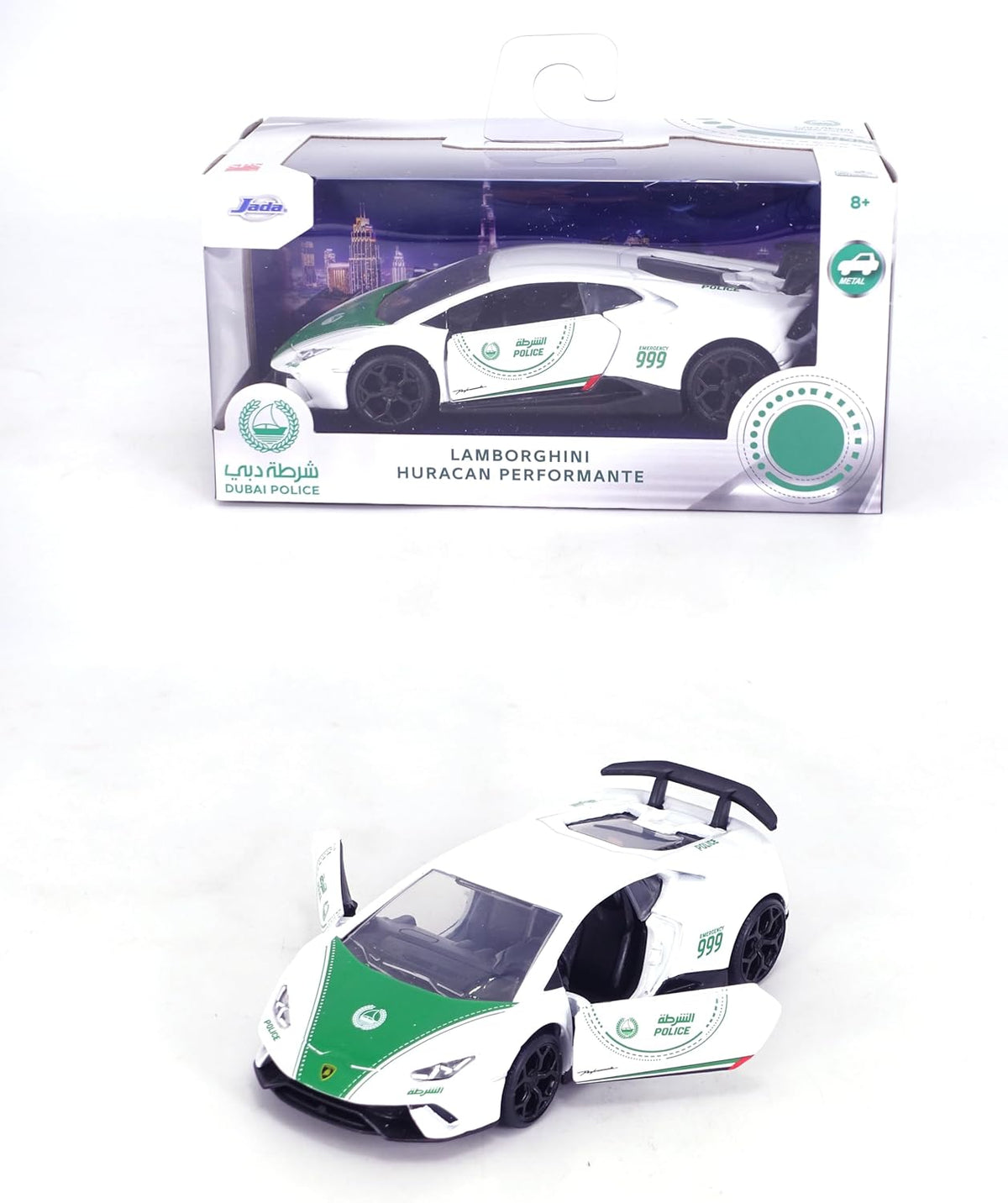 Jada Dubai Police Car Lamborghini Huracan Performante Die - cast Scale 1:32 - Colorland Toys