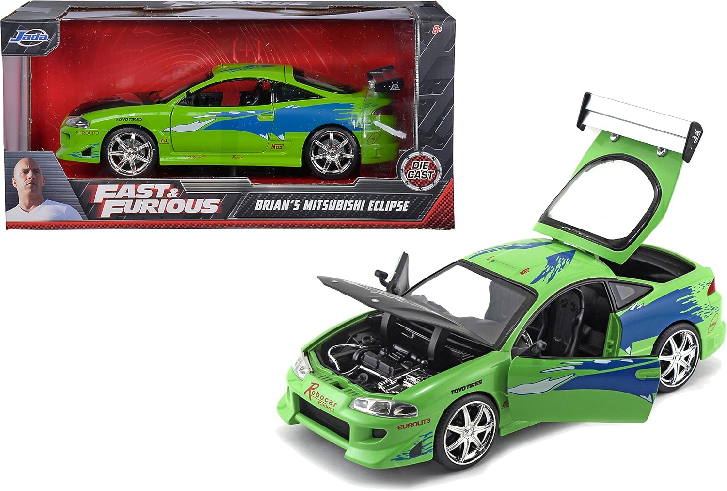 Jada Fast & Furious 1995 Mitsubishi Eclipse 253203007 - Colorland Toys