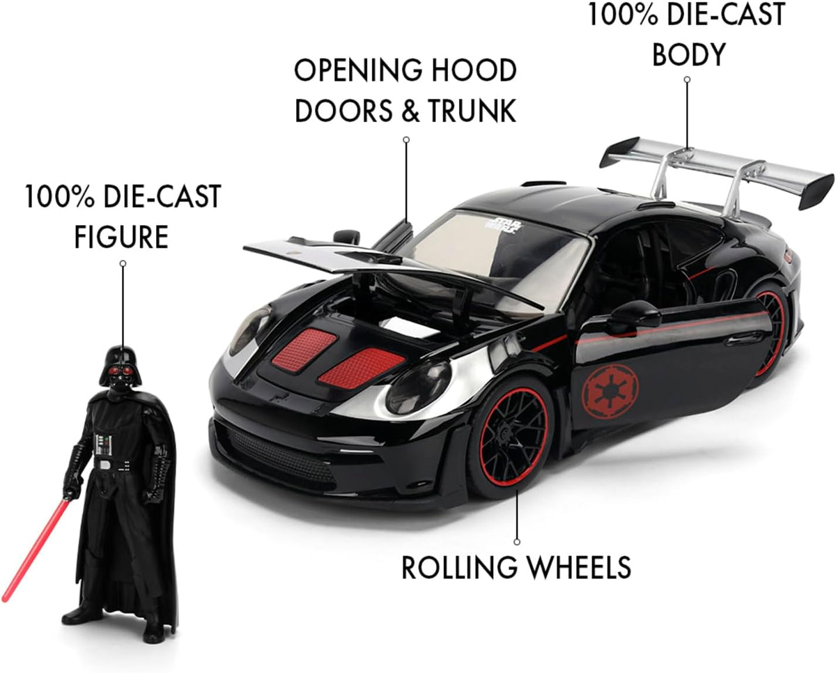 Jada Star Wars Darth Vader Porsche 911 GT3 RS Die-Cast Car 1:24 — image 4