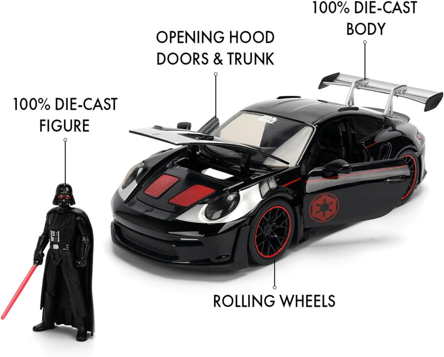 Jada Star Wars Darth Vader Porsche 911 GT3 RS Die-Cast Car 1:24 — image 4