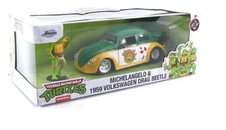 Jada Teenage Muntant Ninja Turtle Michelangelo & 1959 Volkswagen Drag Beetle 1:24 - Colorland Toys