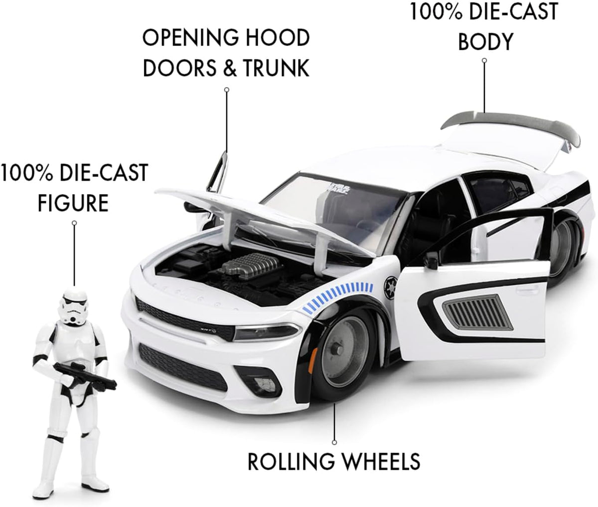 Jada Toys Star Wars Stormtrooper 2012 Dodge Charger 1:24 Die-Cast Car — image 4