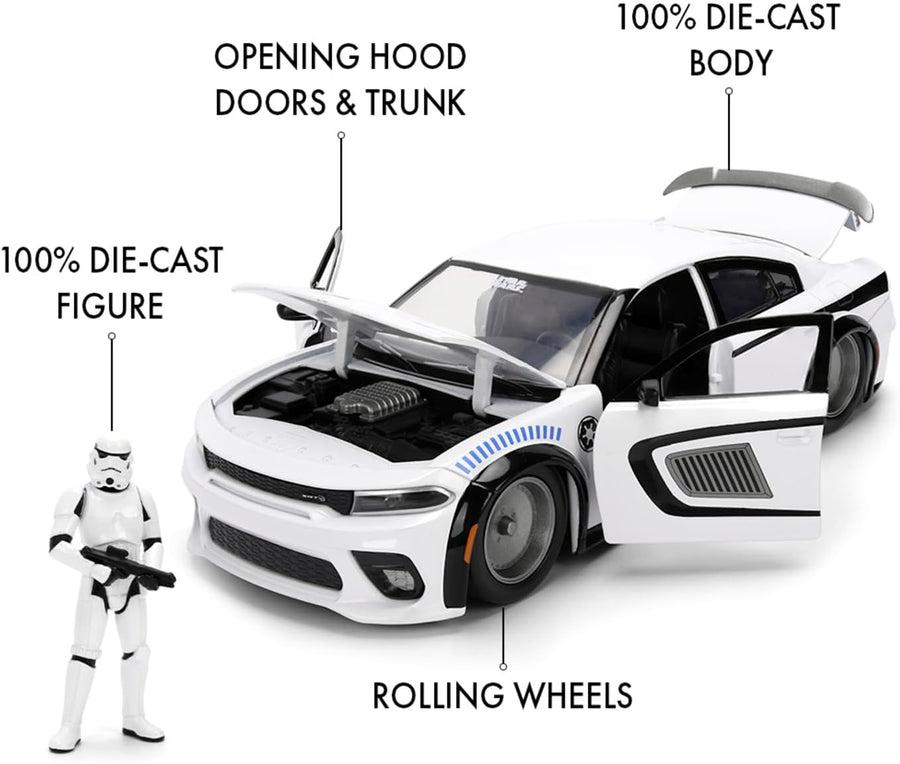 Jada Toys Star Wars Stormtrooper 2012 Dodge Charger 1:24 Die-Cast Car — image 4