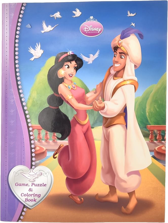 Jasmine & Aladdin A4 Coloring & Activity Book – Spiral Bound — image 1