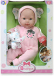 JC Toys Berenguer Boutique 38cm Pink Baby Doll with Elephant Theme