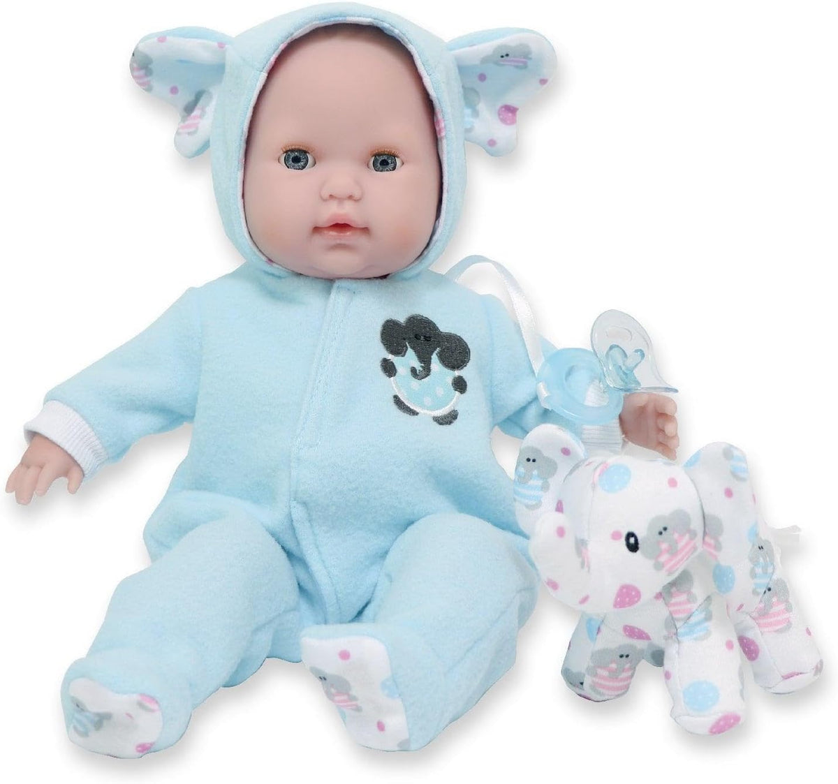 JC Toys Berenguer Boutique 38cm Pink Baby Doll with Elephant Theme — image 8