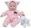 JC Toys Berenguer Boutique 38cm Pink Baby Doll with Elephant Theme