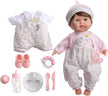 JC Toys Berenguer Boutique 38cm Pink Baby Doll with Elephant Theme