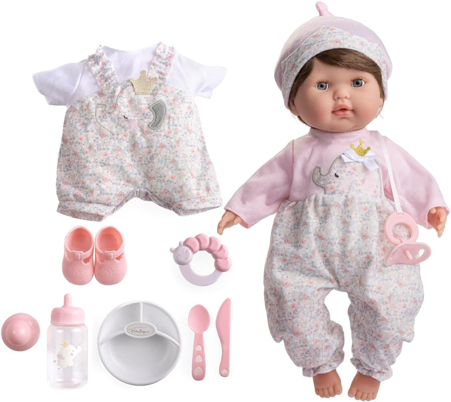 JC Toys Berenguer Boutique Soft Body 38cm Blue Baby Doll Set — image 3
