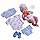 JC Toys La Newborn Baby Doll With Accessories 14 inches - Blue 18543