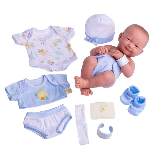 JC Toys La Newborn Baby Doll With Accessories 14 inches - Blue 18543 — image 7