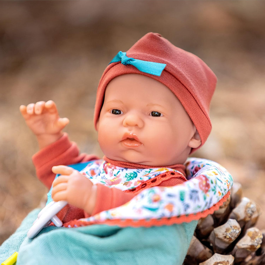 JC Toys Nature Collection Mini Newborn Real Girl Baby Doll 9.5" — image 5