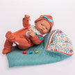JC Toys Nature Collection Mini Newborn Real Girl Baby Doll 9.5"