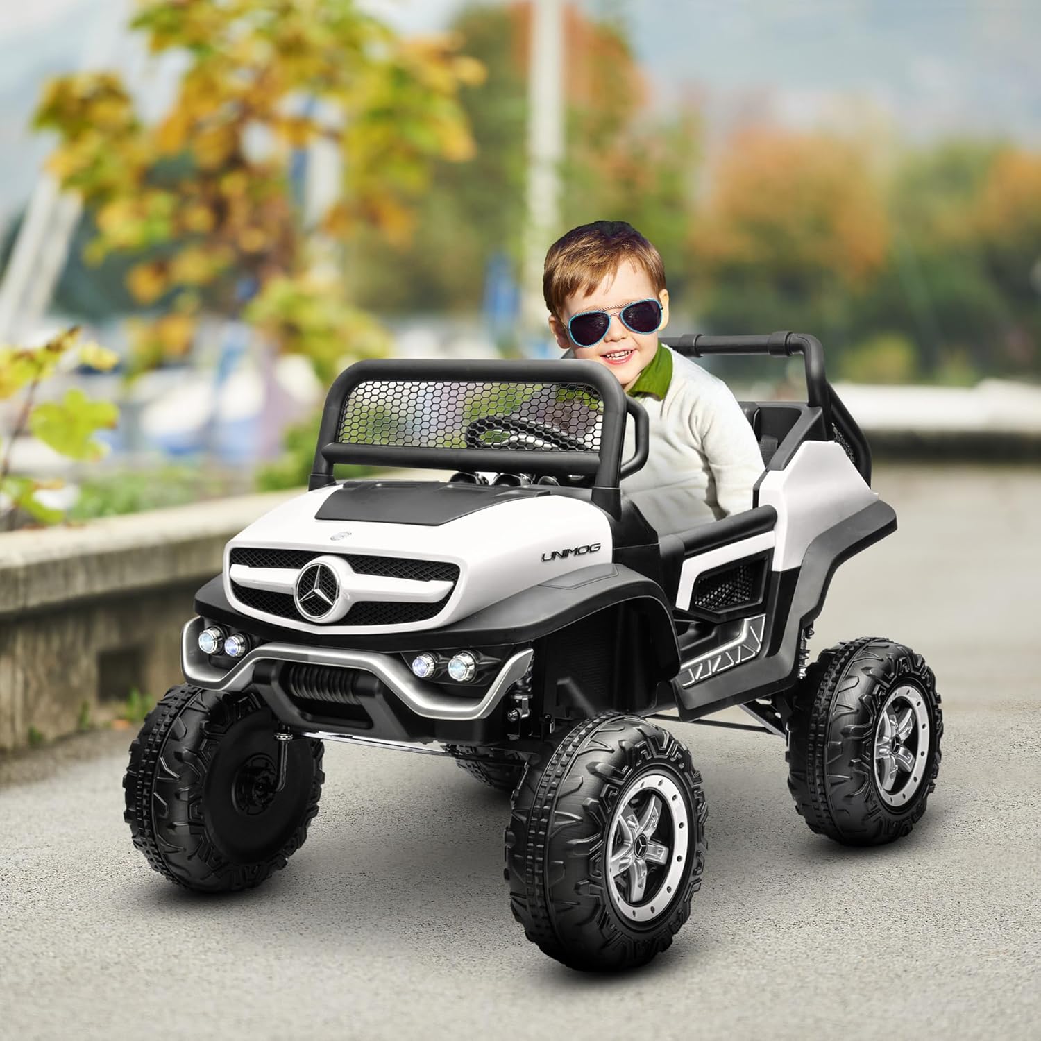 Jeep Benz Unimog Small White 2M SMBJL199 - Colorland Toys