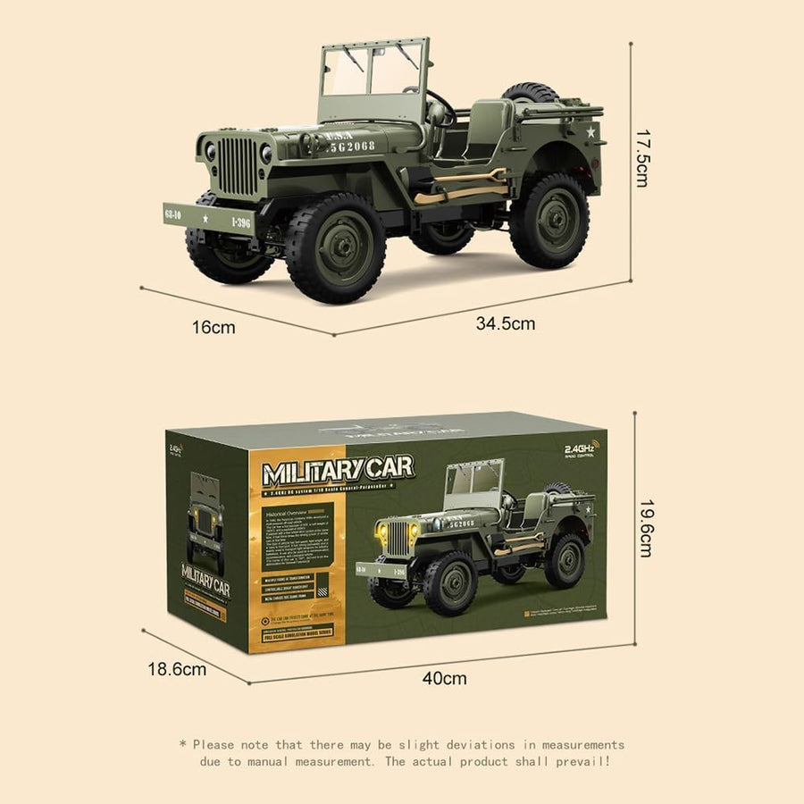 Jeep Willys Military RC Car 1:10 Scale D888 — image 2