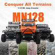 Jeep Wrangler RC Rock Crawler 4X4 2.4GHz MN-128 - Assorted