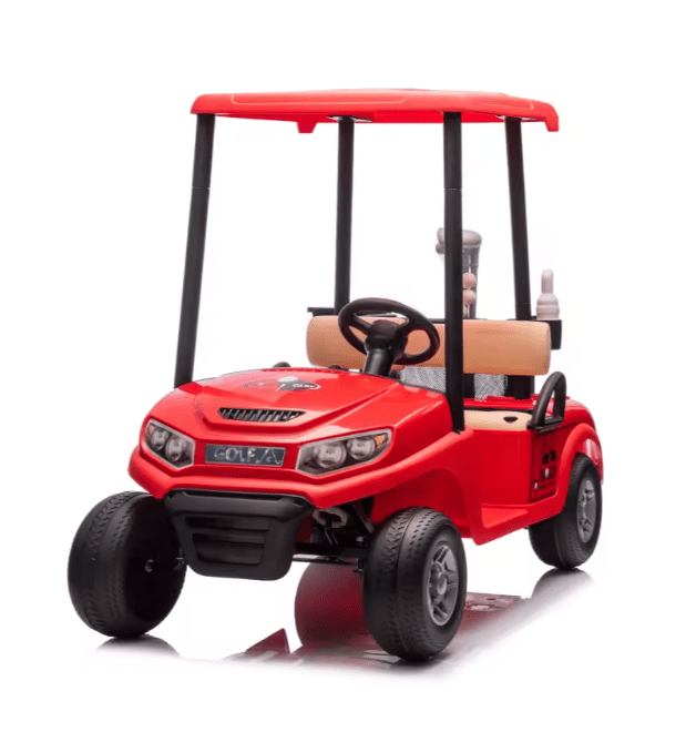 JS390 Electric Kids Golf Cart Ride-On with Remote | Red | 1-6 Years — image 3