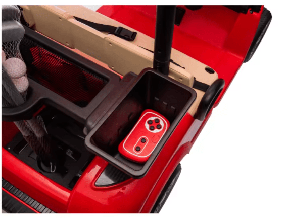 JS390 Electric Kids Golf Cart Ride-On with Remote | Red | 1-6 Years — image 6